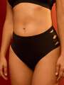 Noir Bas de maillot de bain culotte taille haute - Gianni 1