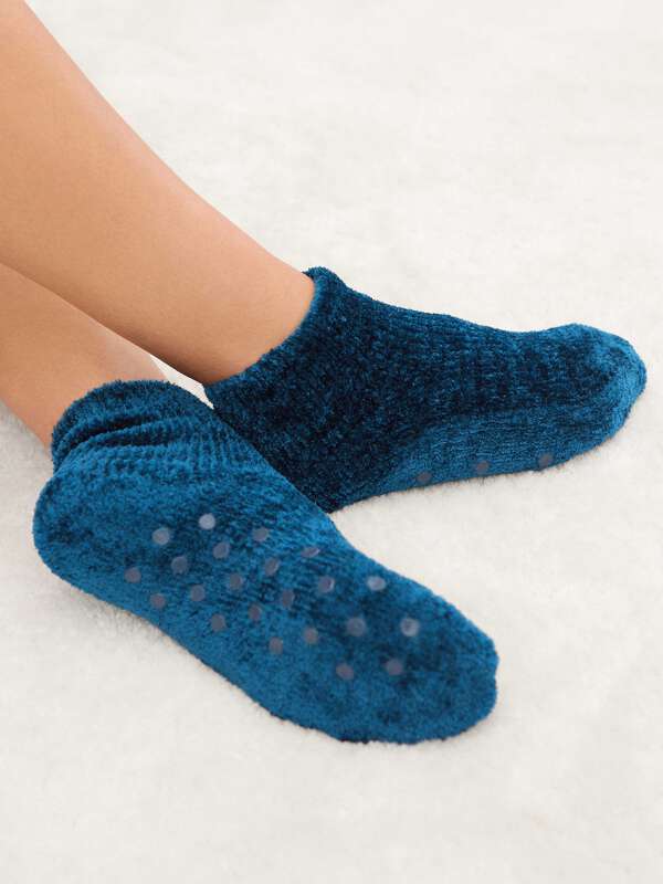 Bleu Chaussettes - Velours 1