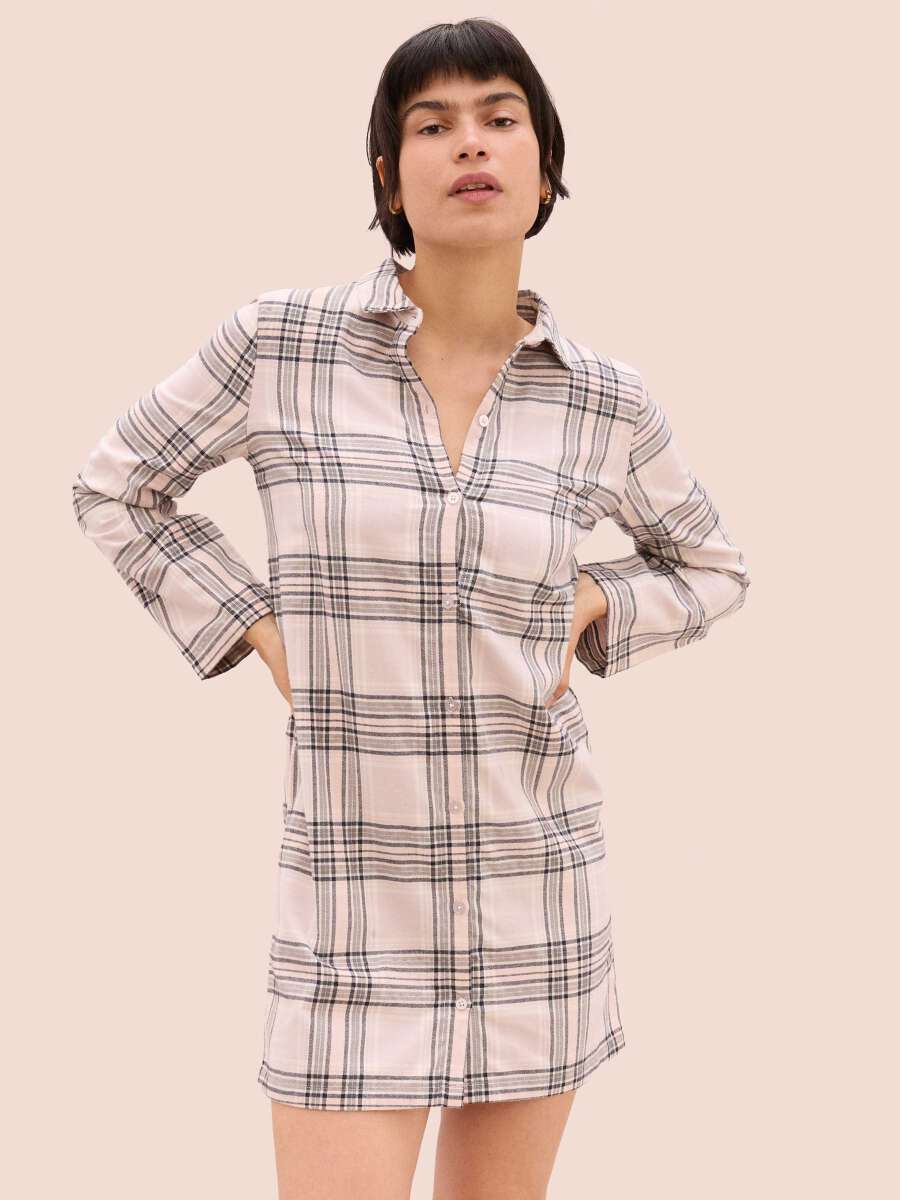 Chemise De Nuit Nuisette Fille Gris Anthracite Brodée Lapin - Taille 4 Ans, Occasion Très Bon état