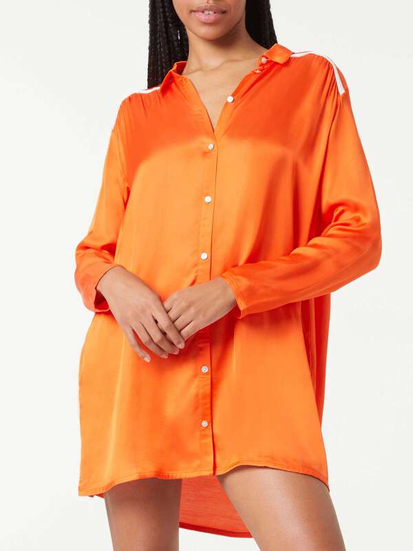 Orange Chemise de nuit - Fleur 1