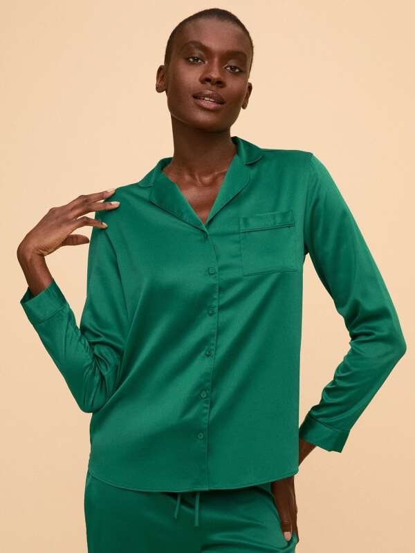 Vert Chemise de pyjama - Come 1