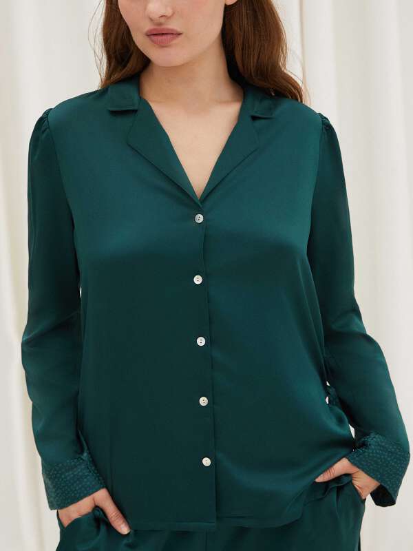 Vert Chemise de pyjama - Fritza 1