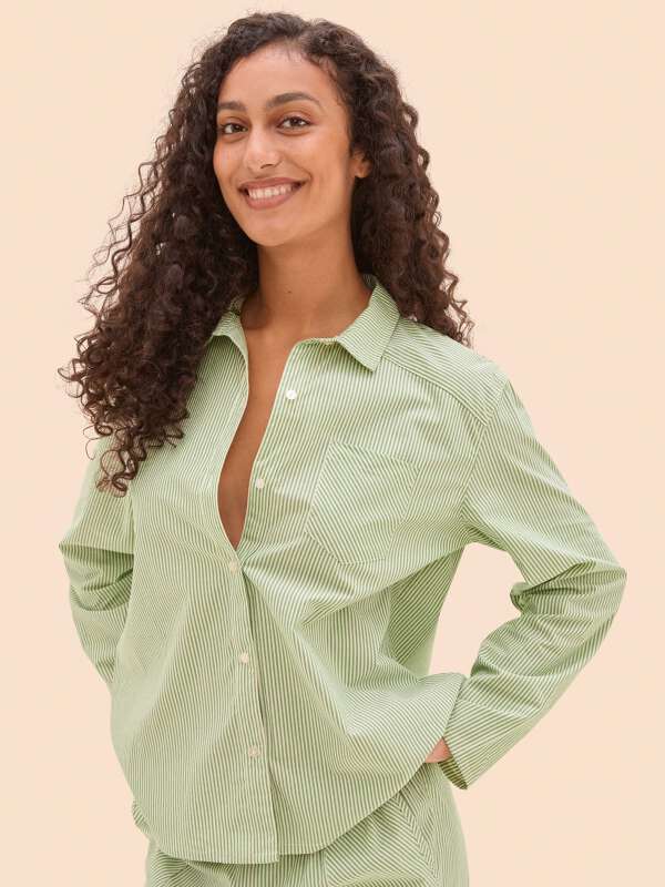 Vert Chemise de pyjama - Sauge 1