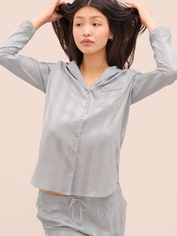 Gris Chemise de pyjama - Topaze 1