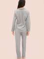 Gris Chemise de pyjama - Topaze 2