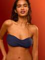 Bleu Haut de maillot de bain bandeau - Saline 1
