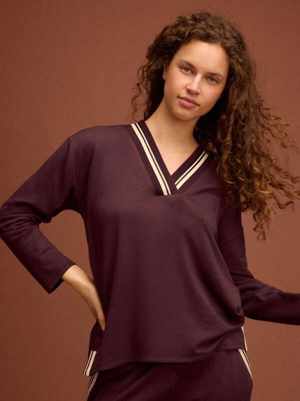Marron Haut de pyjama - Alan 1
