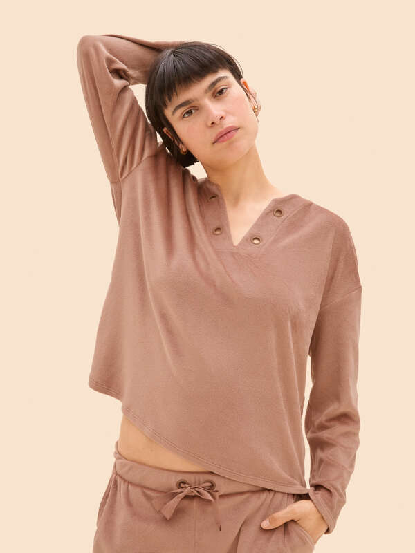Marron  Haut de pyjama - Byron 1