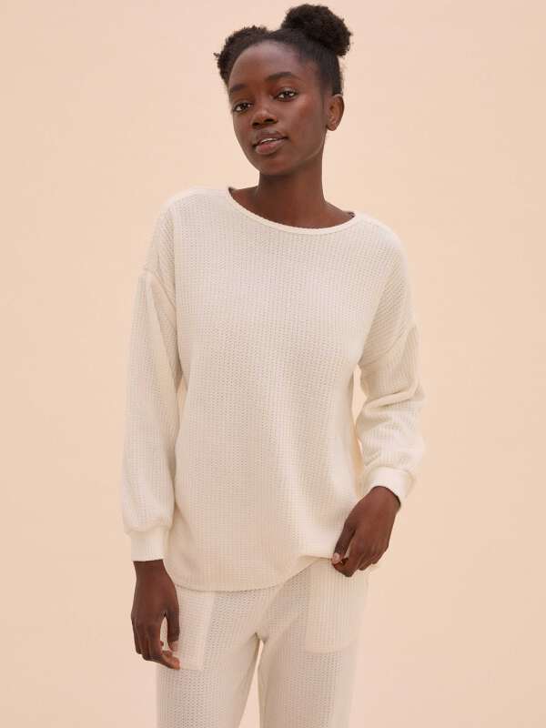 Beige Haut de pyjama - Esma 1