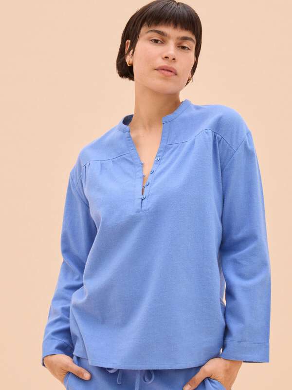 Bleu Haut de pyjama - Jade 1