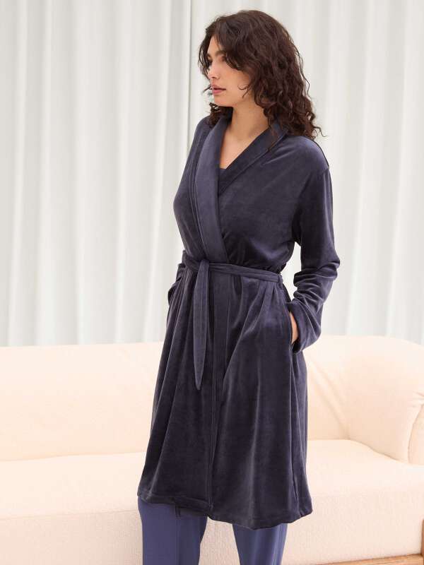 Bleu Kimono polaire - Yuji 1