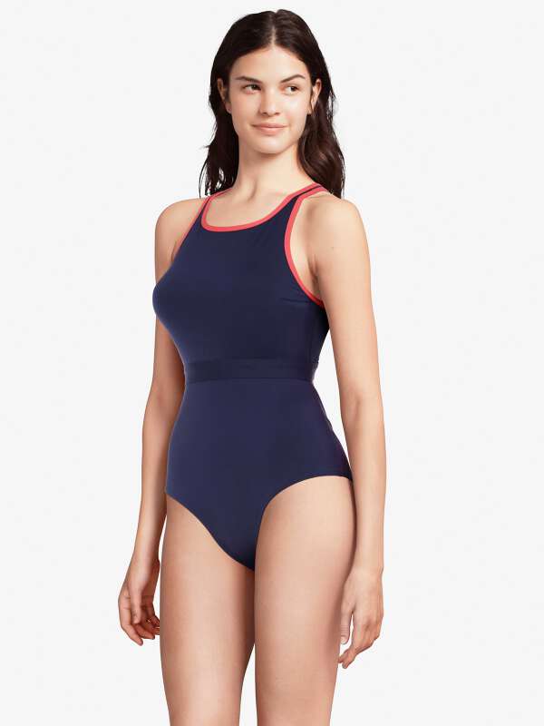 Bleu Maillot 1 pièce sans armatures - Maora 1