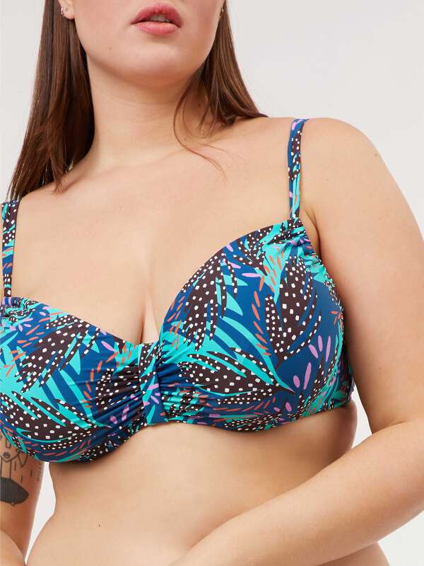 Bleu Maillot de bain corbeille - Praia 1