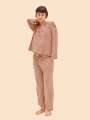 Marron  Pantalon de pyjama - Byron 3
