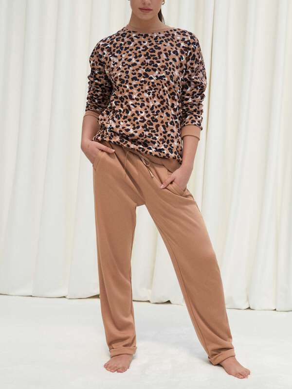 Marron Pantalon de pyjama - Capucine 1