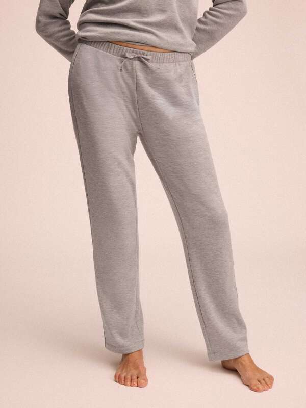 Gris Pantalon de pyjama - Etoile 1