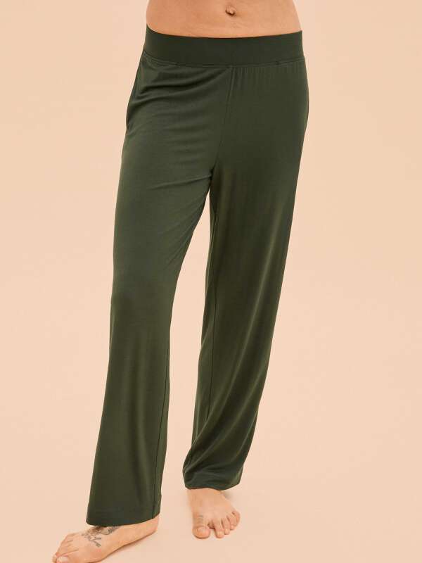 Vert Pantalon de pyjama - Fleur 1