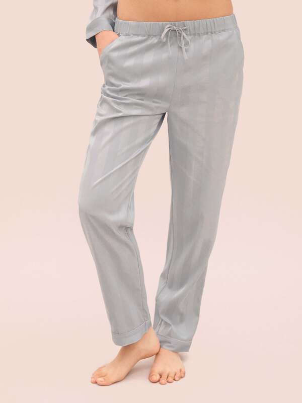 Gris Pantalon de pyjama - Topaze 1