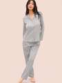 Gris Pantalon de pyjama - Topaze 3