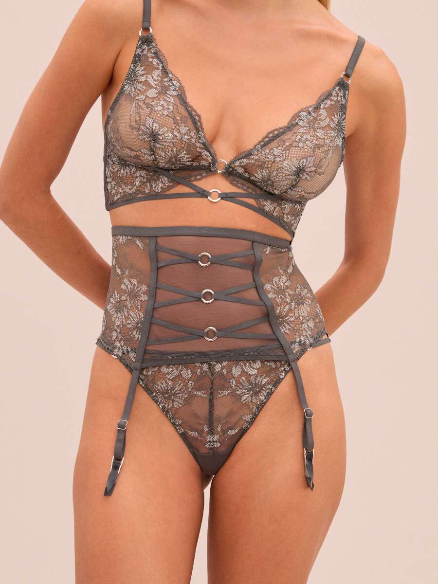 Porte-jarretelles LISE CHARMEL Dégriffé (sans étiquette) - Taille 1, Couleur Gris - Neuf Jamais Porté