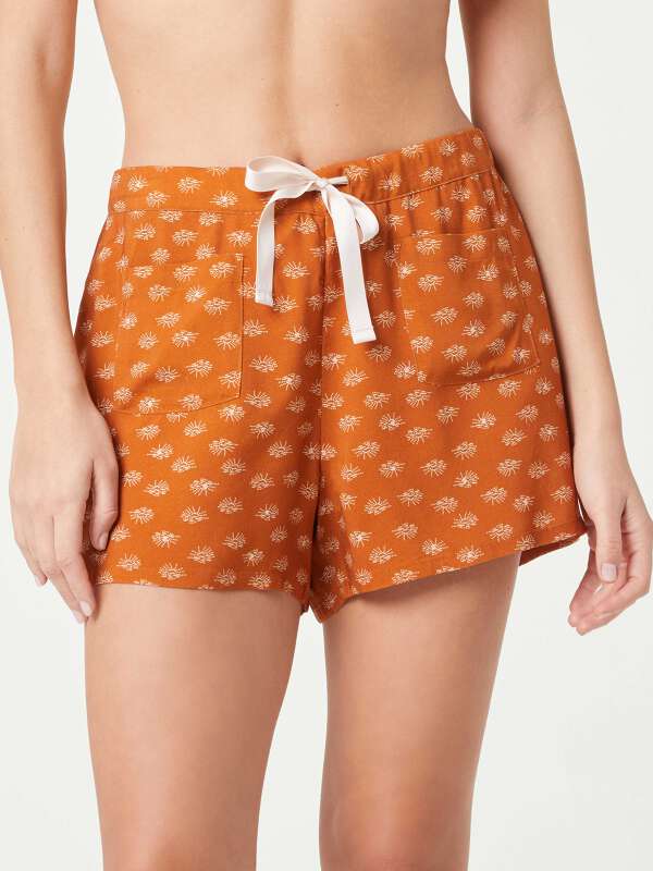 Marron Short de pyjama - Divin 1