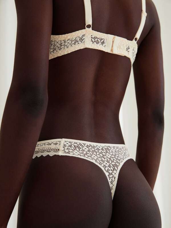 Soutien-gorge Ann Summers Starlet En Soie Et Dentelle Ivoire - Taille 32C - Neuf Avec étiquettes