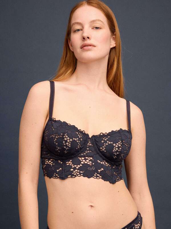 Bleu Soutien-gorge corbeille - Aly 1