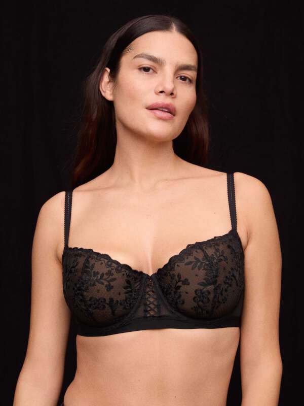 Noir Soutien-gorge corbeille - Barbara 1