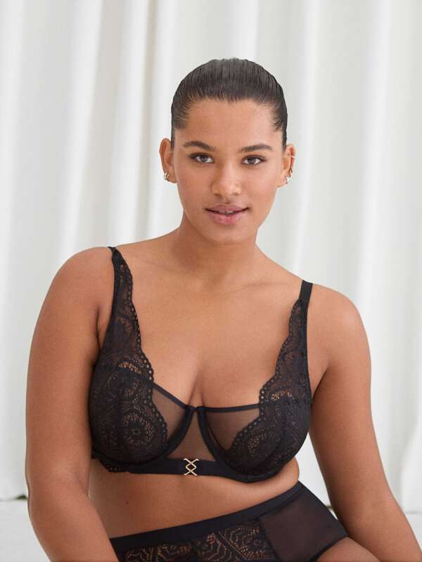 Noir Soutien-gorge corbeille - Gigi 1