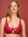 Rouge Soutien-gorge corbeille - Gigi 1