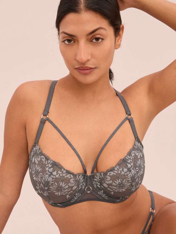 Gris Soutien-gorge corbeille - Maddy 1