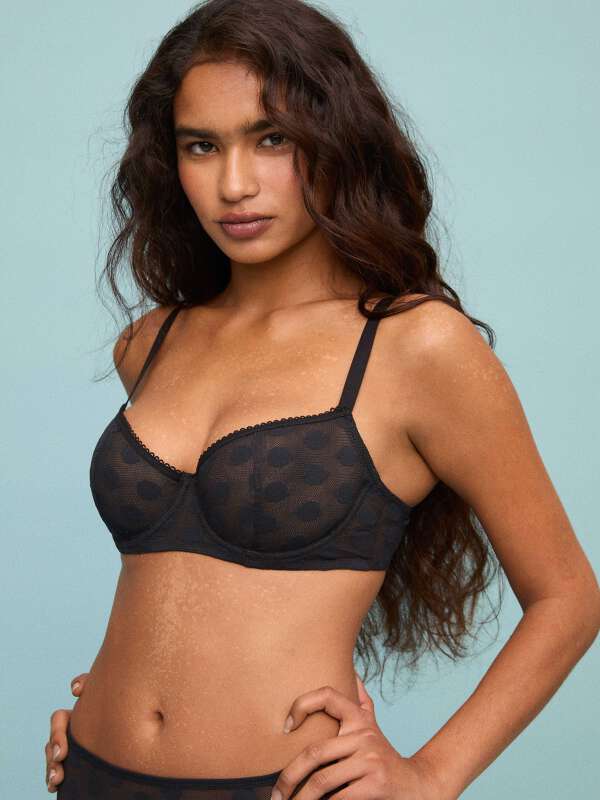 Noir Soutien-gorge corbeille - Marnie 1