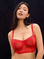 Rouge Soutien-gorge corbeille - Martine 1