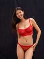 Rouge Soutien-gorge corbeille - Martine 4