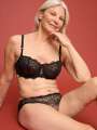 Noir Soutien-gorge corbeille - Mona 3