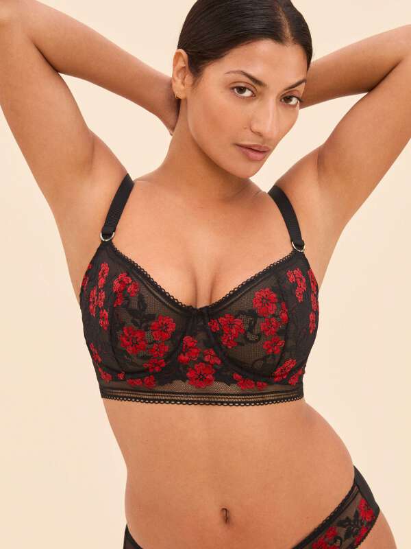 Noir Soutien-gorge corbeille - Monica 1