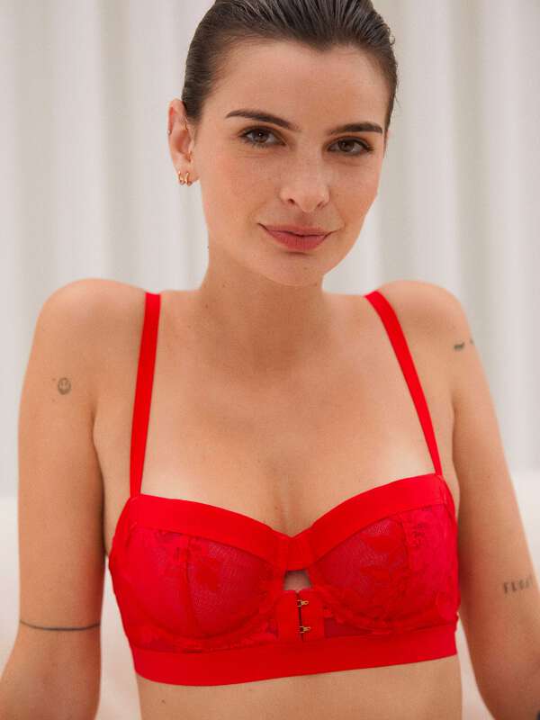 Rouge Soutien-gorge corbeille - Nella 1