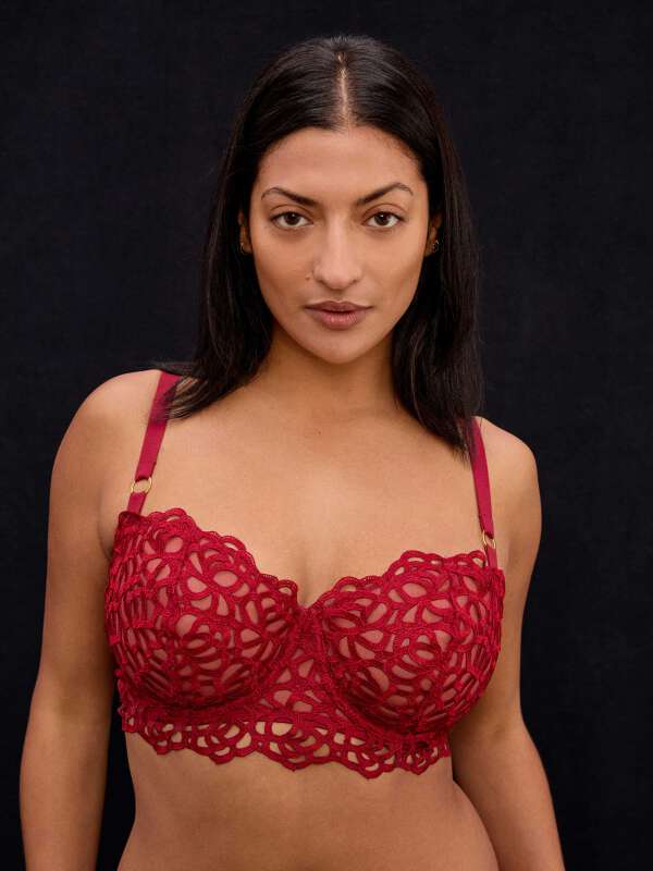 Rouge Soutien-gorge corbeille - Nico 1