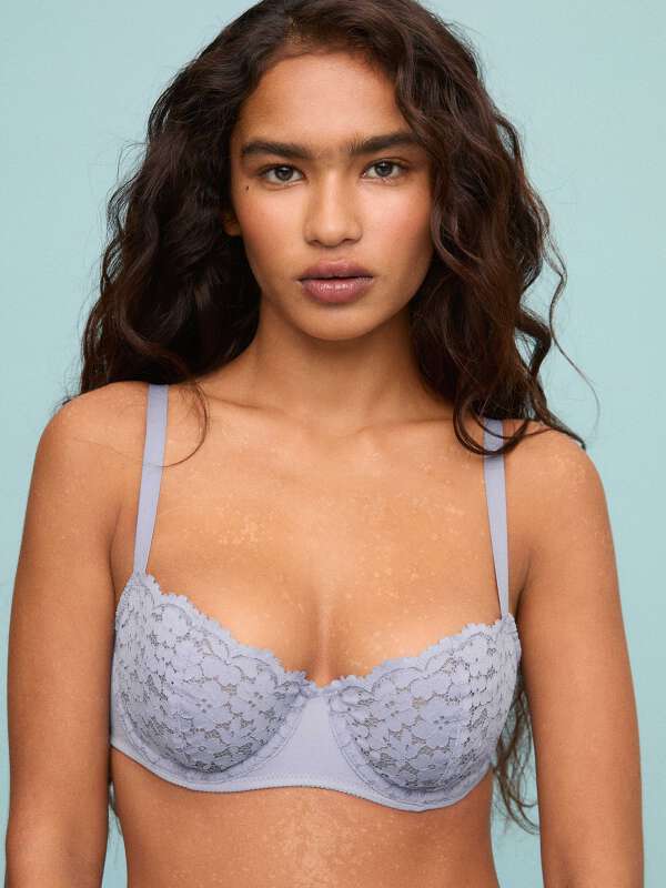 Bleu Soutien-gorge corbeille - Saskia  1