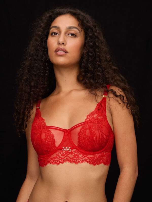 Rouge Soutien-gorge corbeille - Sixtine 1