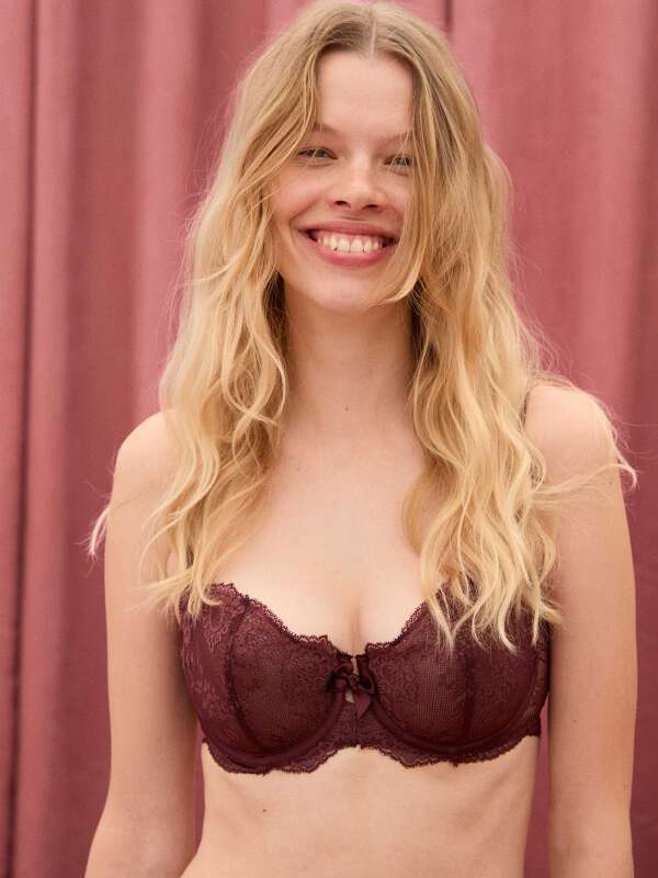 Bordeaux Soutien-gorge corbeille - Valentina 1