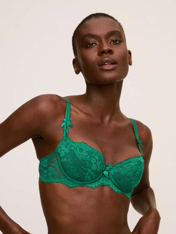 Vert Soutien-gorge corbeille - Valentina 1