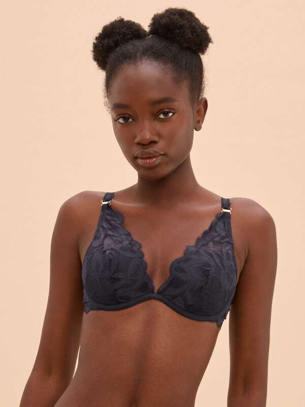 Bleu Soutien-gorge plongeant - Romy 1