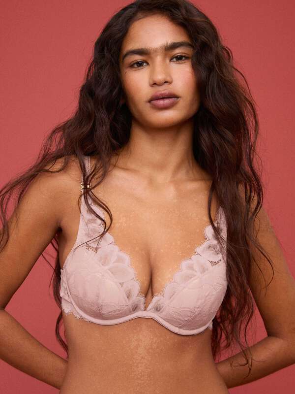 Rose Soutien-gorge plongeant - Romy 1