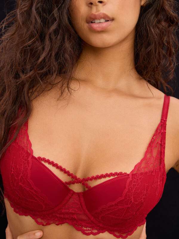 Rouge Soutien-gorge push-up - Judith 1