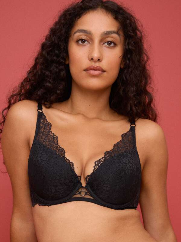 Noir Soutien-gorge push-up - Mona 1