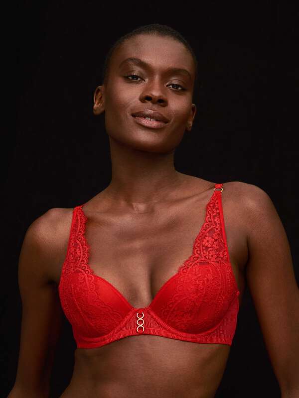 Rouge Soutien-gorge push-up - Sixtine 1