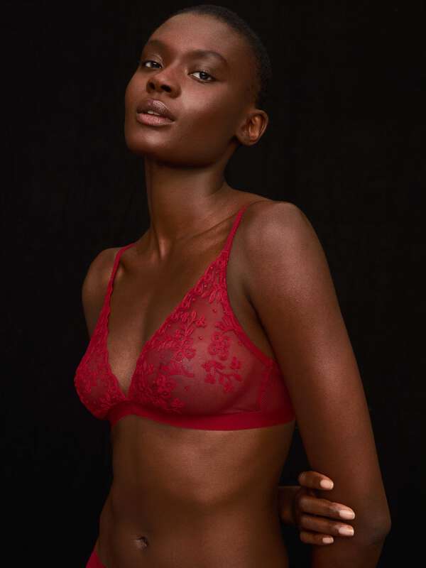 Rouge Soutien-gorge sans armature - Barbara 1