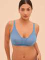 Bleu Soutien-gorge sans armature - Fred 1