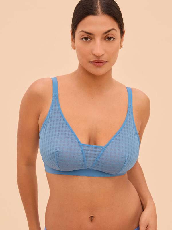 Bleu Soutien-gorge sans armature - Fred 1